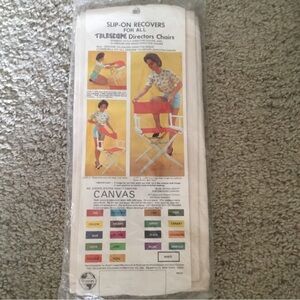 Telescope Director Chairs slip-on recovers White #8 Duck Extra Heavy Canvas